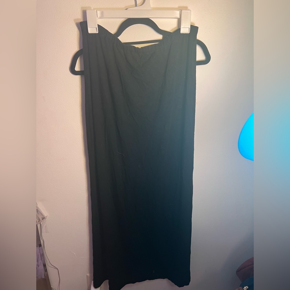 Long Straight Black Skirt
